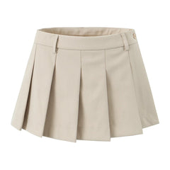 LIZAKOSHT  -  Mini skirts y2k clothes korean style skirts for women cute mini skirt pleated micro skirt high waisted khaki skirt with shorts