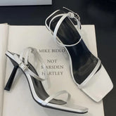 LIZAKOSHT - Summer Elegant High Heeled Sandals Women Sexy Slingback Narrow Strap Pumps Luxury Party Women Brand Designer Shoes women shoes