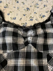 LIZAKOSHT  -  Korean Fashion Summer Plaid Sleeveless Punk Streetwear Dresses Slim Y2k Lace Short Dress Vintage Women Dress Sweet Girl Emo