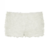 LIZAKOSHT - Fashion Chic 3D Floral Shorts Sexy Women Low Waisted Tiny Short Aesthetic Clubwear Costume Summer Minishorts Party