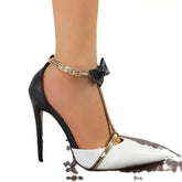 LIZAKOSHT - Sandals Comfort Shoes for Women High Heels Suit Female Beige Large Size New Pointed Multicolored High-heeled Black Big Bow