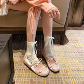 LIZAKOSHT - sweet pink silk height increasing flats women round toe bowtie lolita shoes ankle strap elevator mary janes shoes woman