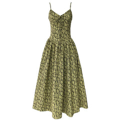 LIZAKOSHT  -  Cotton Blend Women Fashion Sleeveless Flower Long Dress Slim Body Sexy Elegant Spaghetti Strap Beige Maxi Dress Vestidos Clothes