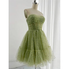 LIZAKOSHT - Spaghetti Straps Strapless Homecoming Dresses for Teen Sparkling Sleeveless Formal Cocktail Gowns A-line Short Prom Gowns