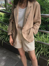 LIZAKOSHT - Cotton And Linen Small Suit Women Blazer Summer New Korean Fashion Thin Coat Three-quarter Sleeve Casual Blazers Jacket