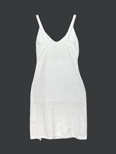 LIZAKOSHT - Summer Sexy Crochet Hollow Out Knit Spaghetti Strap High Slit Beach Maxi Dress for Women