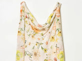 LIZAKOSHT - European and American style women's floral dress with irregular swing collar design in winter, one-piece skirt
