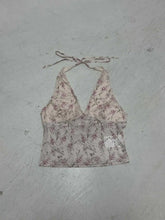 LIZAKOSHT - French Floral Mesh Halter Neck Vest for Women's Summer Sexy Thin Style Backless Tank Top Fashion Female Clothes
