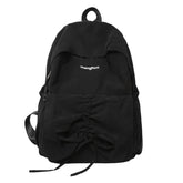 LIZAKOSHT - Junior High School Girl Backpack Summer New College Style Bow School Backpack Fashion Candy Colored Pleated Backpack School Bag