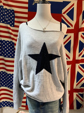 LIZAKOSHT - Star Jacquard Sweater Woman Autumn Raw Hem Slash Neck Long Sleeve Pullover Female Casual Vintage Preppy Style Loose Jumpers Top