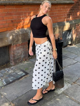 LIZAKOSHT - Summer Polka Dot Skirts for Women Sexy Elegant Slim White Skirt Female Clothing Mesh Midi Dress Y2K Party Streetwear