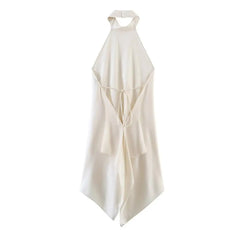 LIZAKOSHT - Holiday White 3D Embroidery Flower Short Sleeve Dresses Woman Ruched Chest Single-breasted Buttons Mini Dresses Vestidos Robe