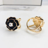 LIZAKOSHT - Buckles Clothing Accessory Pearl Alloy Camellia Hollow Out Fashion Jewelry Women Shawl Clips Vintage Scarf Buckle Silk Brooch