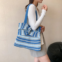 LIZAKOSHT - Trendy Designer Knit Shoulder Bags for Women Handbags and Purses New Fashion Casual Totes Messenger Bags High Quality