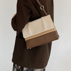 LIZAKOSHT - Korean Vintage Pu Leather Large Capacity Bucket Bag Commuter Shoulder Bag Casual All Match Y2k Women Crossbody Messenger Bag