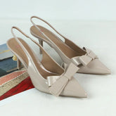 LIZAKOSHT - Elegant Butterfly-knot Summer Women Modern Sandals Shallow Patent Leather Designer Office Work Slingback Brand Lady Dress Shoes
