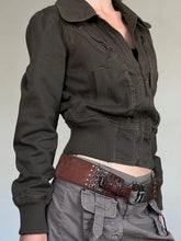 LIZAKOSHT  -  Vintage Cropped Jackets for Women Harajuku Slim Fit Lapel Zipper Coat Y2K Streetwear Long Sleeve Autumn Outerwear New