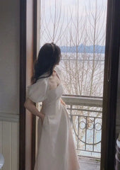 LIZAKOSHT - Black France Vintage Elegant Midi Dresses for Women Summer Beach Sexy Party Ladies Casual Retro Korean Style One-piece Clothes