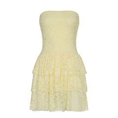 LIZAKOSHT  -  Off-shoulder Mini Dress For Women Y2k Sexy Backless Bandage Dress Summer Beach Holiday Solid Slim Party Dress Outfits