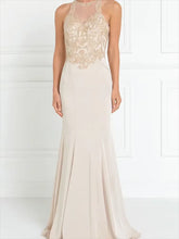 LIZAKOSHT - Classic O-Neck Sequined Appliquins Sleeeveless Mother Of Bride Wedding Dresses Bridal Gowns Customized