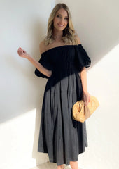 Lizakosht Summer Off Shoulder Pleated Waist Wrapped Dress For Women Beach Tunic Pareo Clothes Bikini Cover Up Saida De Praia Feminino
