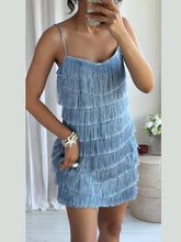 LIZAKOSHT  -  Tassel Short Dress Top Women Sleeveless Lace Up Backless Hip Package Vestidos Full Sleeve Loose Cardigan Autumn Party Clothes