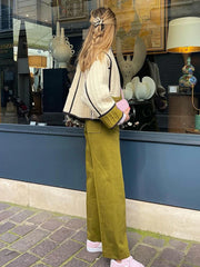 LIZAKOSHT  -  Casaul Patchwork Women Jacket Fashion O-neck Full Sleeve Single Breasted Pockets Coat 2025 Autumn Female Warm Street Wear