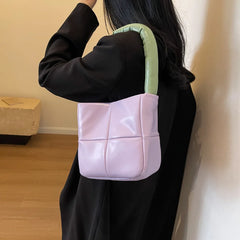 LIZAKOSHT - Vintage Padded Tote Handbags Purses Women Shouler Crossbody Bags New Ladies Quilted Messenger Bags Brand Designer