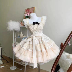 LIZAKOSHT  -  Summer Y2k Woman Dress Female Lace Vintage Fairy Elegant French Sweet One Piece Dress Female Birthday Party Chic Outfits