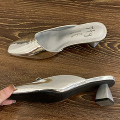 LIZAKOSHT  -  Elegant Square Heel Designer Slippers Women Comfortable Square Toe Slide Sandals Fashion Party Backless Dress Shoes for Ladies