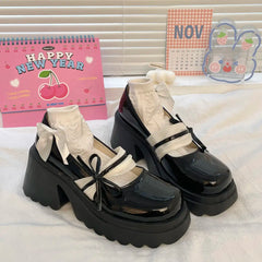 LIZAKOSHT Thick Sole Small Leather Shoes Women's Shoes Spring Autumn Students French Vintage Shoes Jk Mary Jane Single Shoes