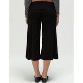 LIZAKOSHT - Women's Y2k Fold Over Loungewear Capris Wide Leg Cropped Flowy Gaucho Pants Comfy Casual Yoga Coluttes Pajama Bottoms