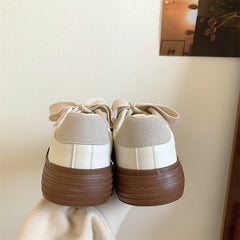 Lizakosht American Retro Caramel Canvas Shoes Women's Spring Versatile I Korean Edition Student Thick Sole Casual Board Shoes