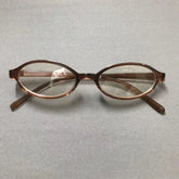 LIZAKOSHT - Oval Small Oval Frame Glasses Shiny PC Round Frame Flat Spectacle Glasses Korean Style Y2k Optical Myopia Glasses Daily