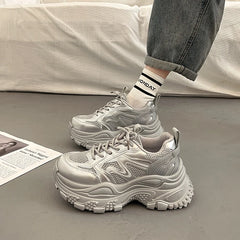 LIZAKOSHT - Womens Sneakers Shoes On Platform Tennis Female Roses Mesh Thick Sole Trainers Casual Summer Leisure Women's Sneakers Summe