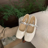 LIZAKOSHT  -  Spring Square Toe Shallow Women Flat Shoes Fashion Black Ladies Elegant Mary Jane Shoes Casual Dress Outdoor Boat Pumps