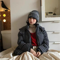 Lizakosht New Angora Rabbit Fur Bow Winter Hat for Women Knitted Fluffy Beanie Ladies Fashion Warm Plush Skull Womens Thick Fleece Hat y2k