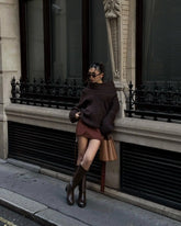 LIZAKOSHT - Women Sexy Solid One Neck Ribbed Sweater Fashion Off Shoulder Long Sleeve Knitted Pullover Autumn Lady Chic Street Knitwear