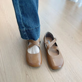 LIZAKOSHT - Cross Women's Shoes Female Footwear Round Toe Shallow Mouth Dress New Leopard Comfortable leopard Flat Round Toe Shoes Woman Fla