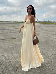 LIZAKOSHT - Fashion Hollow Out Loose Dress For Women 2024 New Strapless Sleeveless Holiday Vestidos Female Vacation Beach Casual Dresses