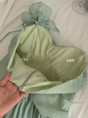 LIZAKOSHT - Fairy Dresses Summer French 3D Flower Sleeveless Strapless Fluffy Short Skirt Mesh Cake Dress for Women Vestidos