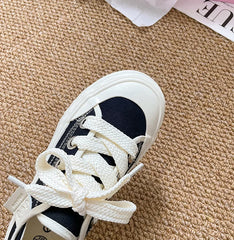 LIZAKOSHT - Canvas Shoes Women Platform Sneakers Ins Fashion Designer Female Vulcanize Shoes Round Toe Flat Shoe Low-top Casual Ladies Shoes