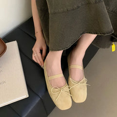 LIZAKOSHT - Autumn Women Flat Shoes Fashion Round Toe Shallow Slip On Ladies Casual Mary Jane Shoes Round Toe Shallow Balleria Shoes