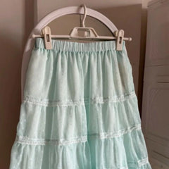 LIZAKOSHT - Korean Style Sweet Slim Fitting Skirt Cuteore Loose Polka Dot Women's Skirt Casual Fairy New Mid-length Puff Skirt Summer