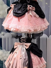 LIZAKOSHT - Rose Lolita Dress Flower Wedding Elegant Fishbone Escape Heavy Industry Fluffy Tail Birthday