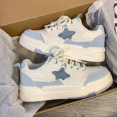 LIZAKOSHT - Mori Star Platform Sneakers for Women Popular Winter Style All-match Womens Trendy School Thick Sole White Shoes