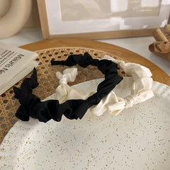 Lizakosht Black Bowknot Headbands Korean Fashion Hair Hoop Hair Bands for Women Sweet Girls Solid Color Headband Hair Accessories Headwear