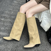 LIZAKOSHT  -  Autumn Winter Pointed Toe Women High Boots Street Style Banquet Party Dress Woman Pipe Long Boots Goth Botas Mujer