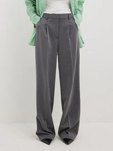 LIZAKOSHT - Women's Spring Summer New Loose Wide-Leg Suit Pants Elegant Office Classic Straight-Leg High-Waist Suit Trousers