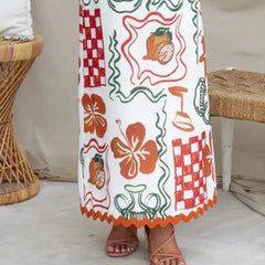 LIZAKOSHT - Hot Selling Spring and Summer New Fashionable Chest Hugging Pleated Casual Dress INS Holiday Loose Women's Dress